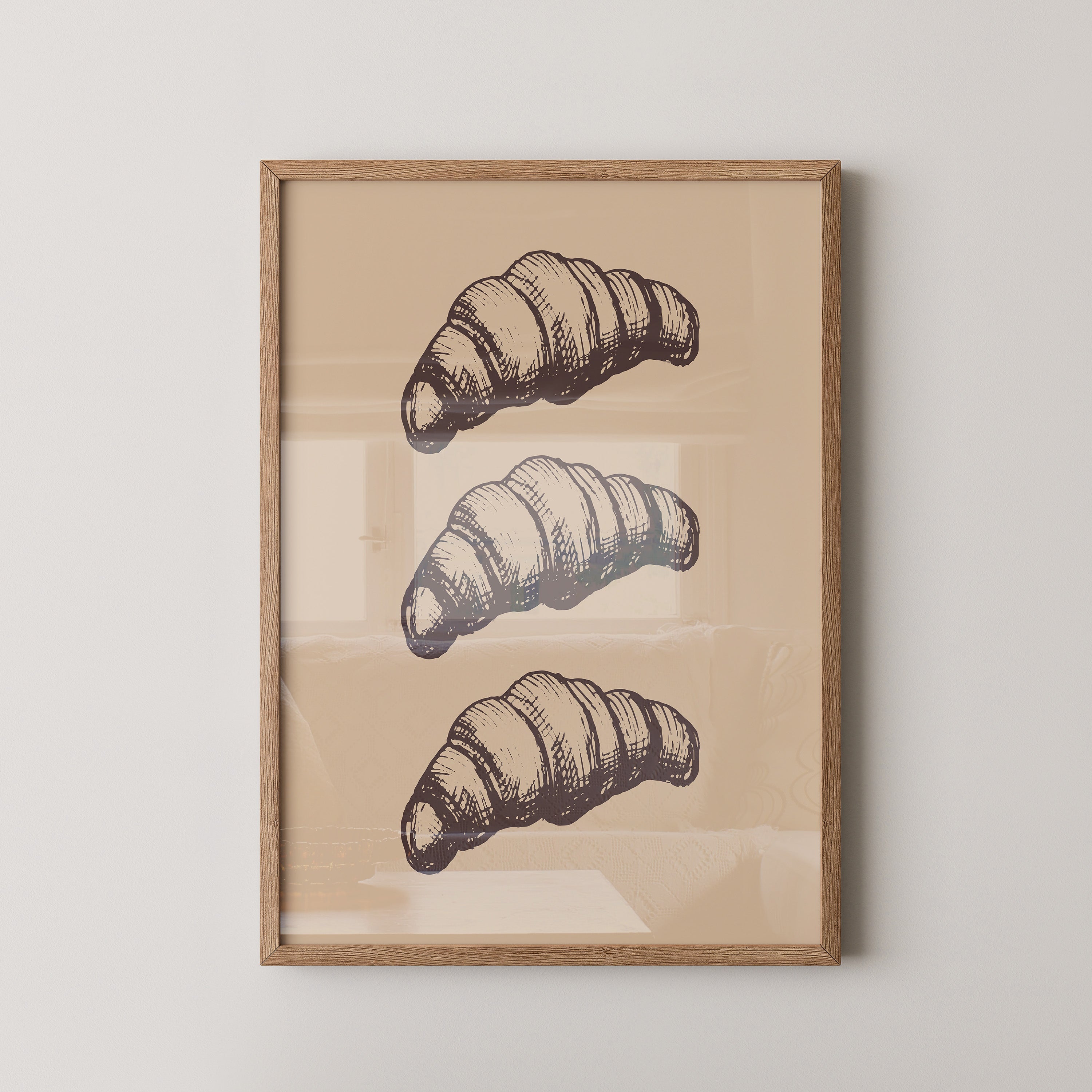 Croissants Vintage Zeichnung