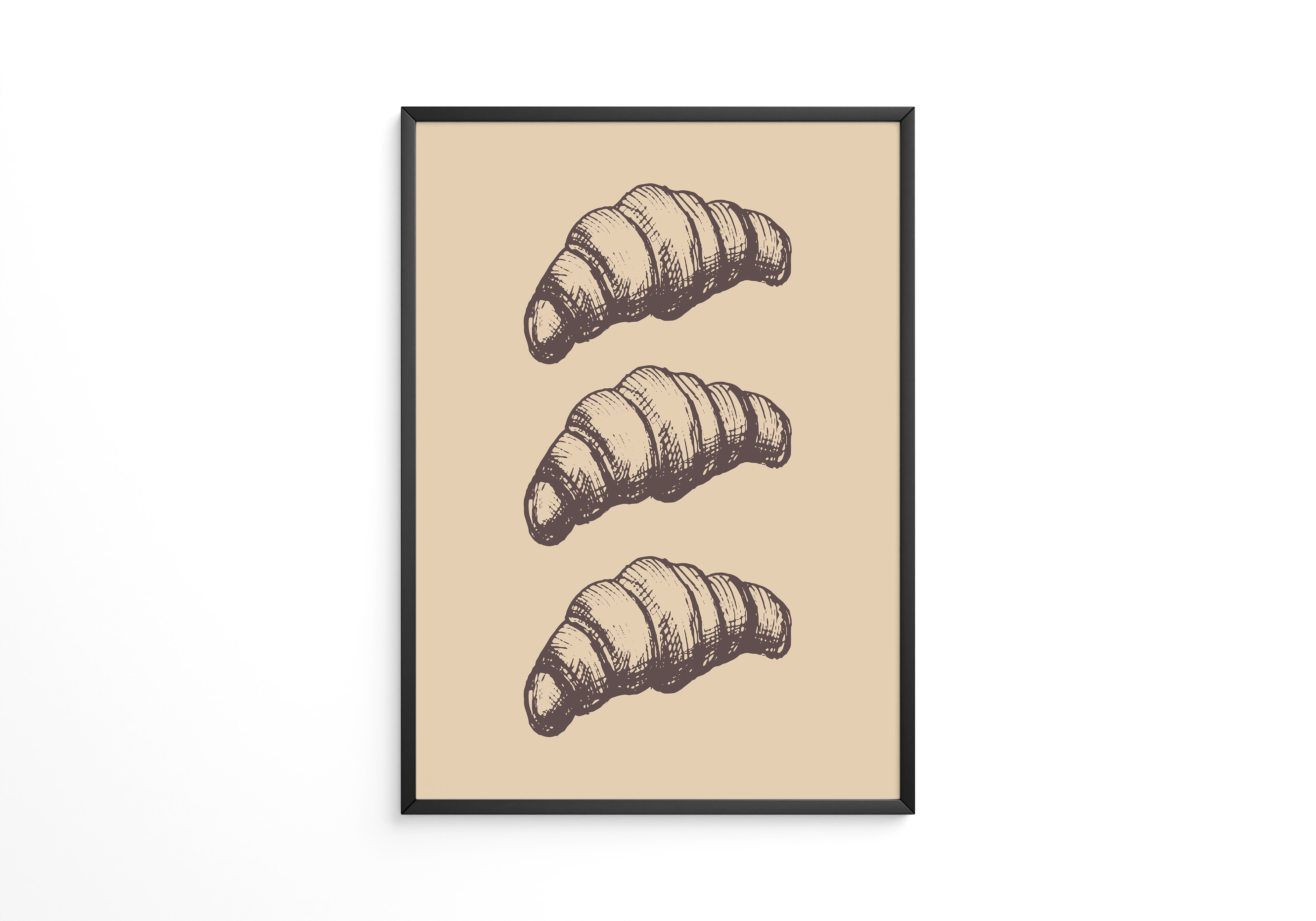 Croissants Vintage Zeichnung