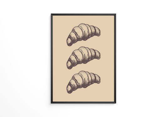 Croissants Vintage Zeichnung
