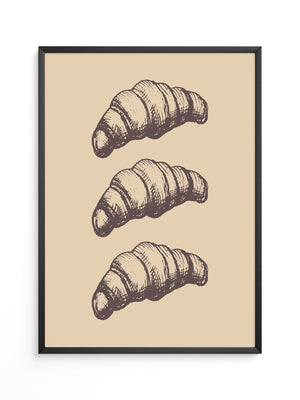 Croissants Vintage Zeichnung