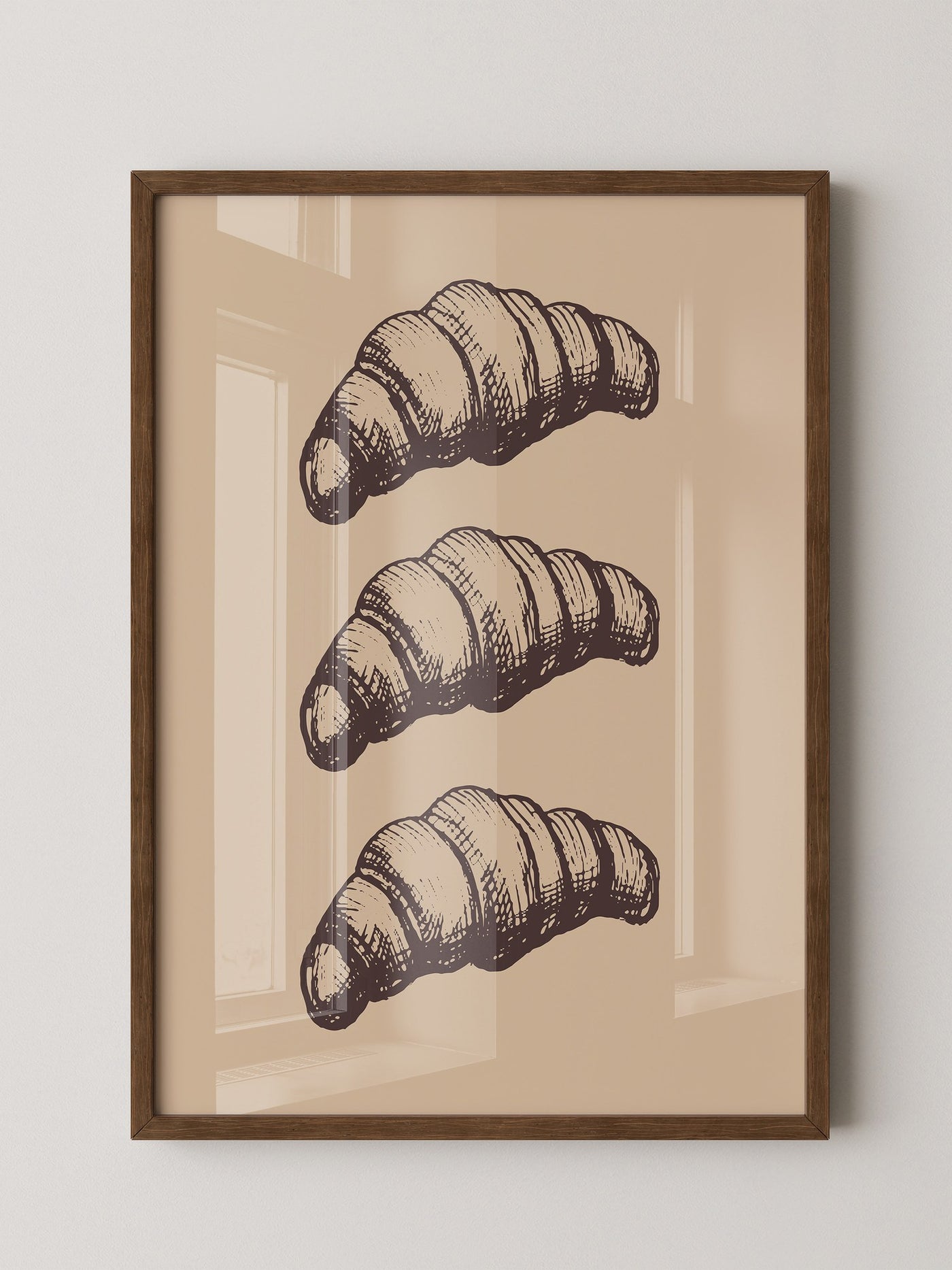 Croissants Vintage Zeichnung