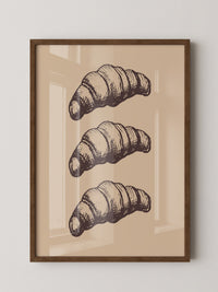 Croissants Vintage Zeichnung