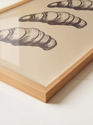 Croissants Vintage Zeichnung