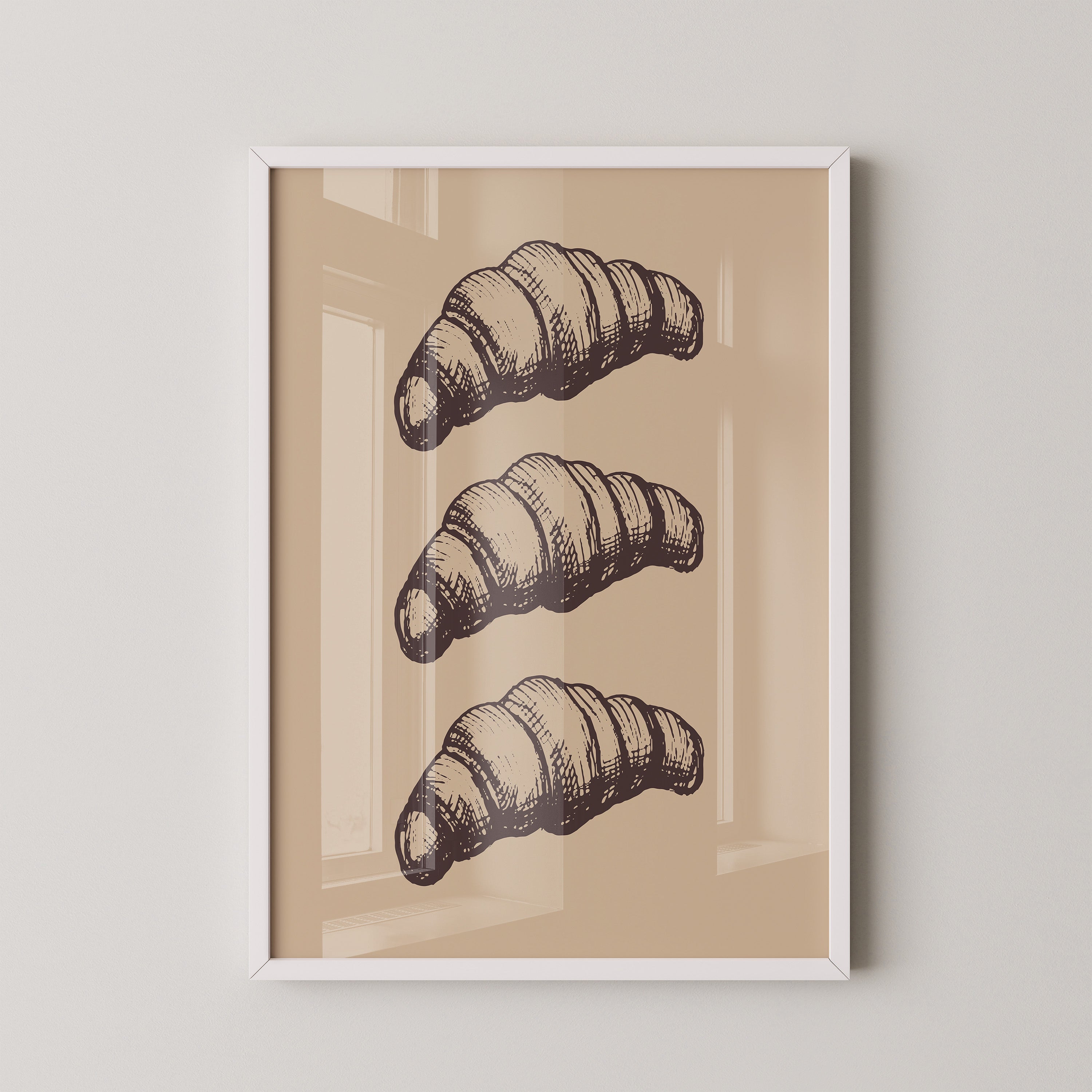 Croissants Vintage Zeichnung