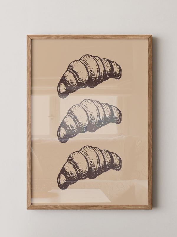 Croissants Vintage Zeichnung