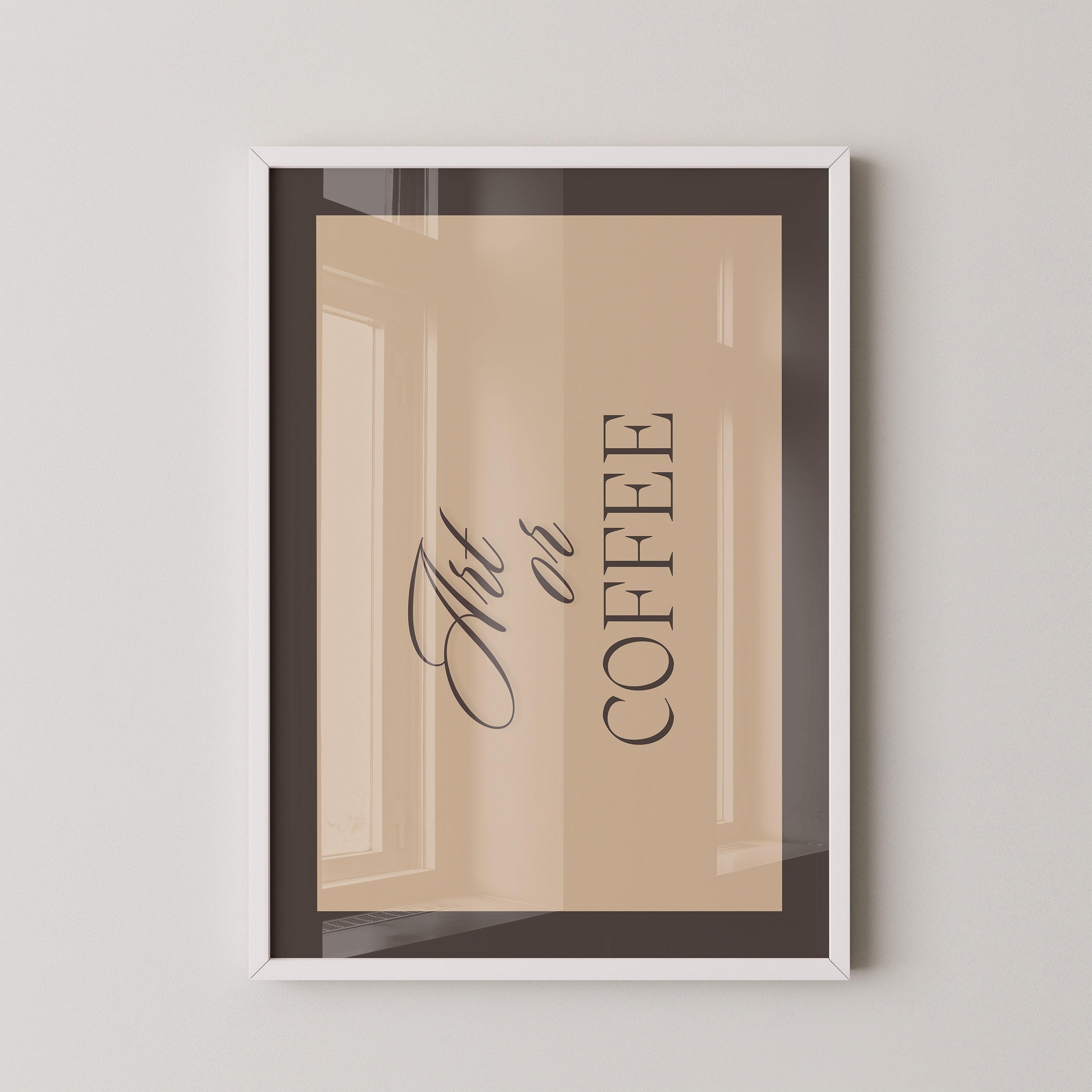 Kaffee Schrift diagonale Typografie