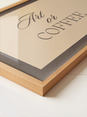 Kaffee Schrift diagonale Typografie