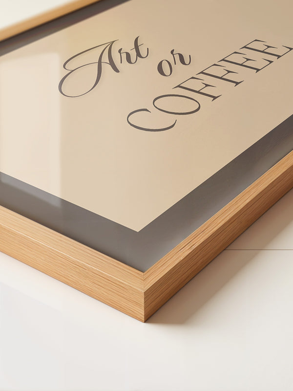 Kaffee Schrift diagonale Typografie