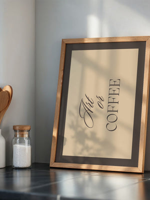 Kaffee Schrift diagonale Typografie