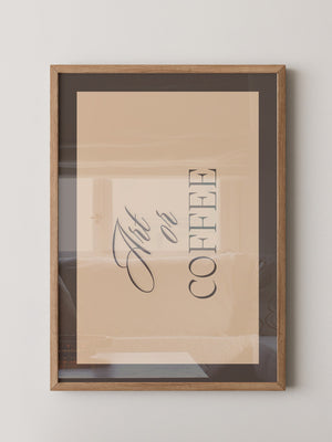 Kaffee Schrift diagonale Typografie