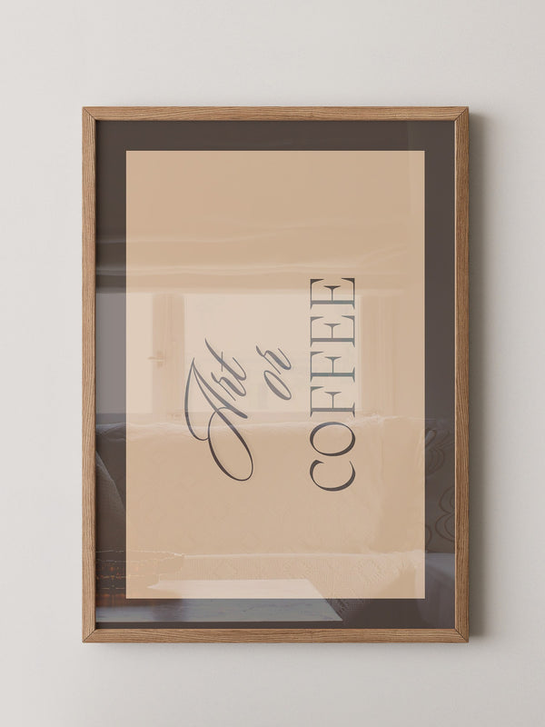 Kaffee Schrift diagonale Typografie