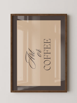 Kaffee Schrift diagonale Typografie