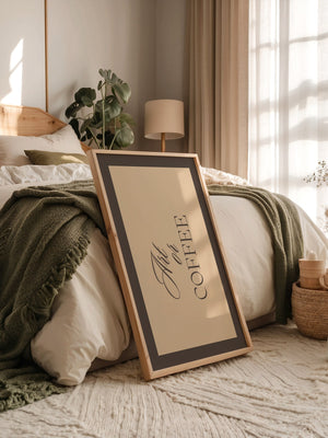 Kaffee Schrift diagonale Typografie