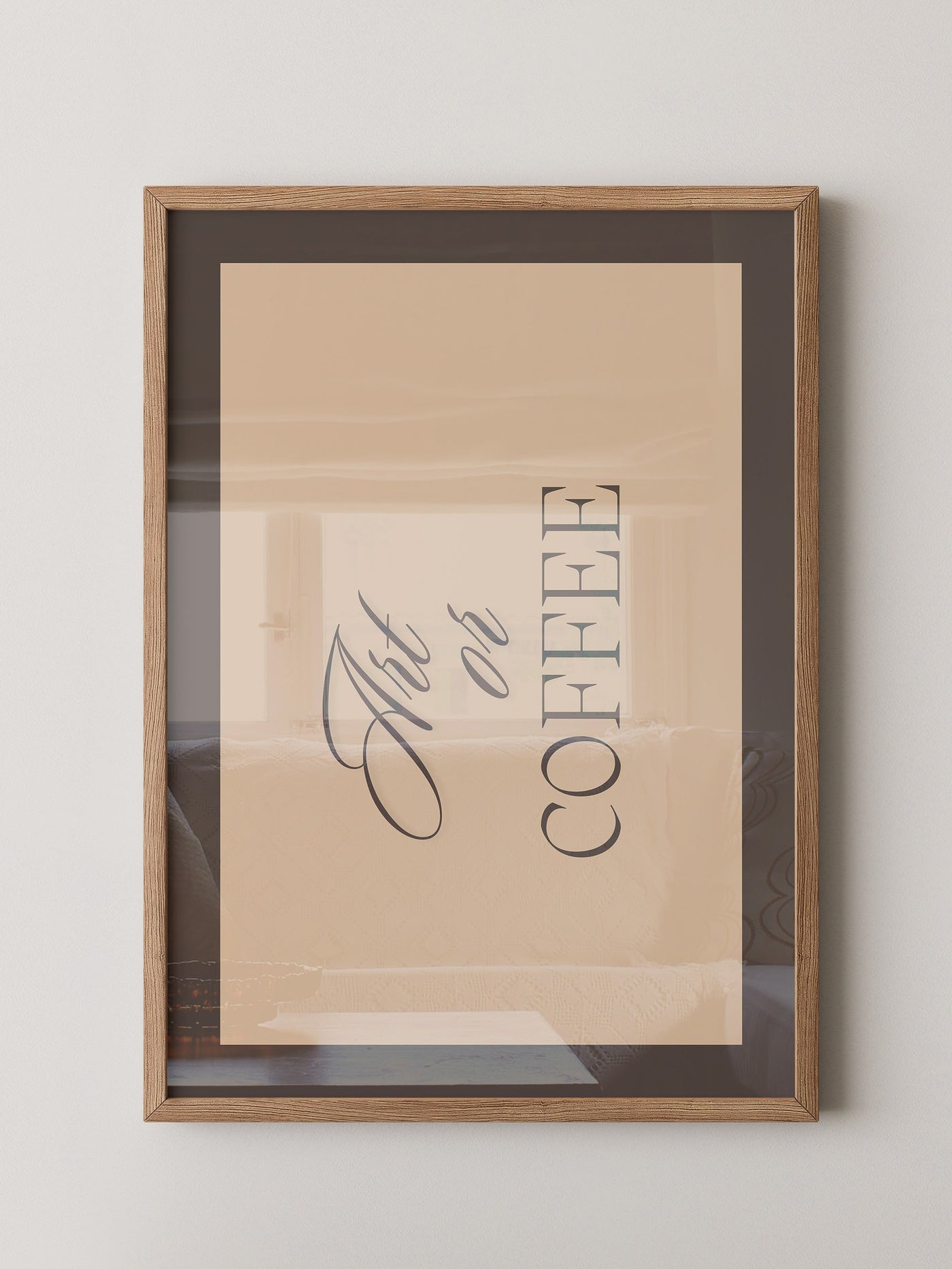 Kaffee Schrift diagonale Typografie