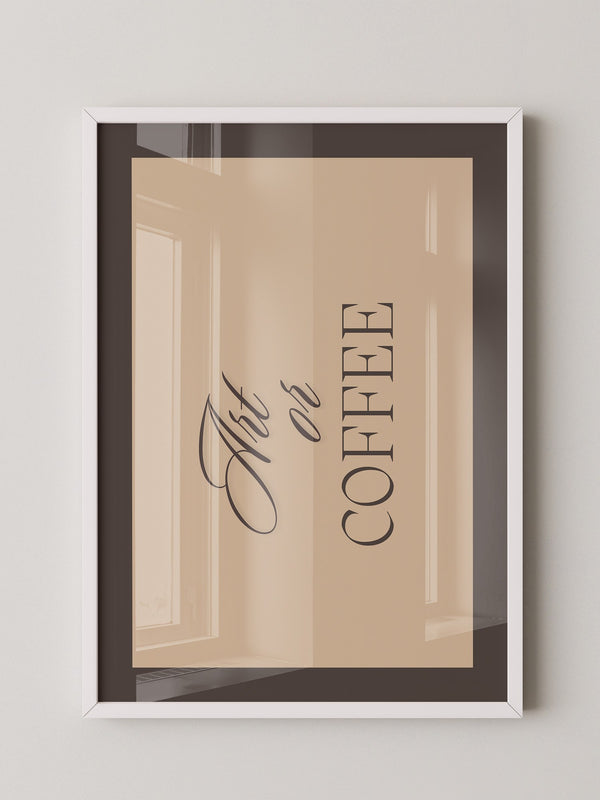 Kaffee Schrift diagonale Typografie