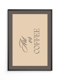 Kaffee Schrift diagonale Typografie