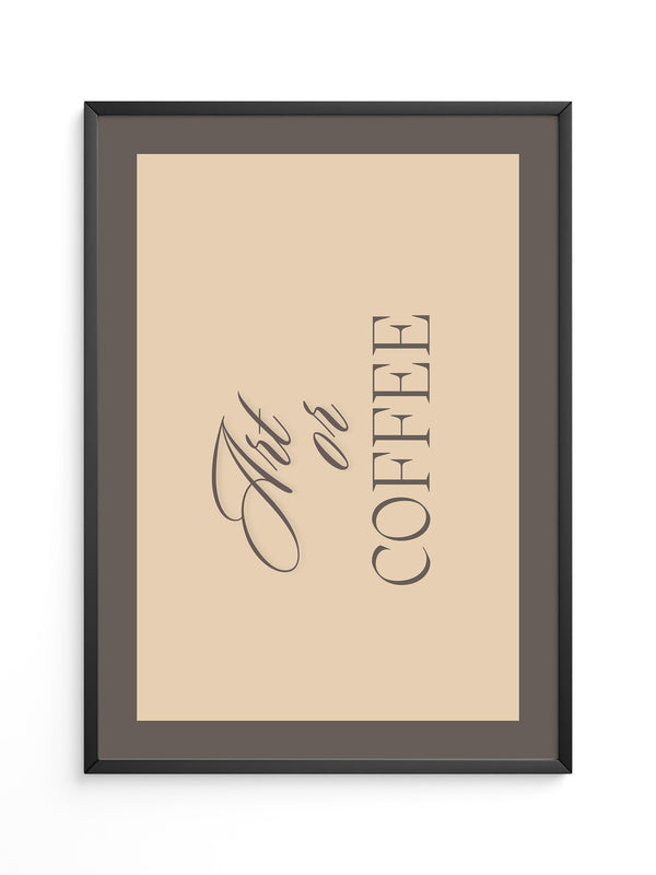 Kaffee Schrift diagonale Typografie