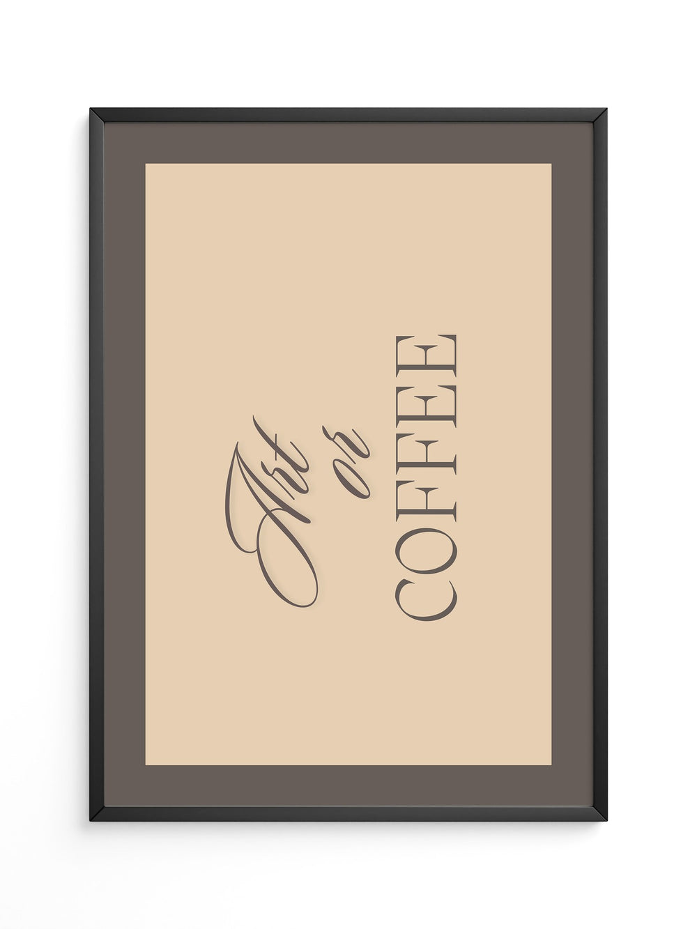 Kaffee Schrift diagonale Typografie