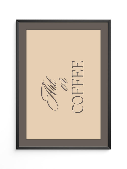 Kaffee Schrift diagonale Typografie