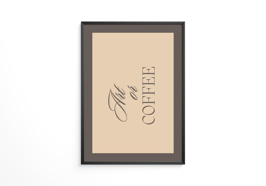 Kaffee Schrift diagonale Typografie