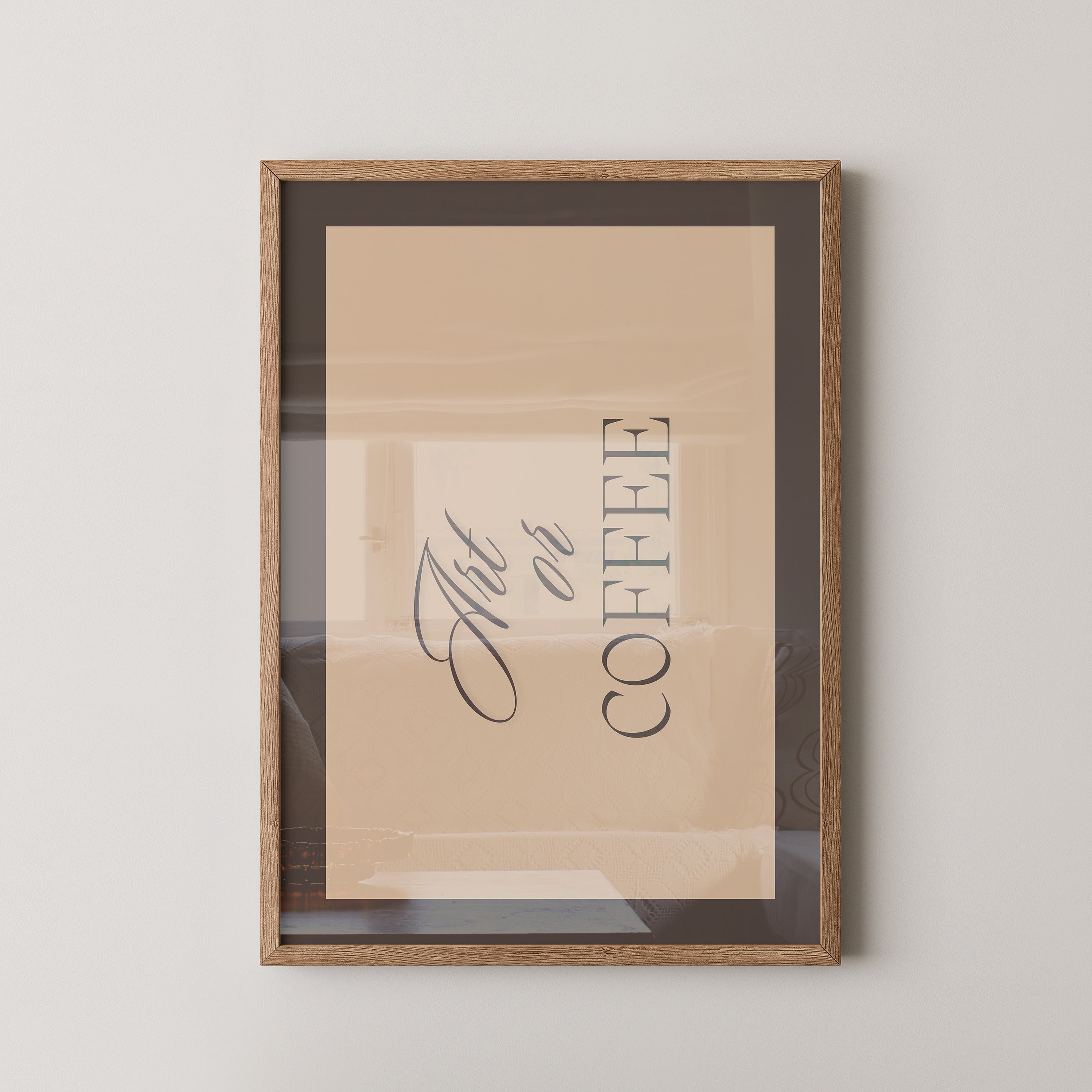 Kaffee Schrift diagonale Typografie