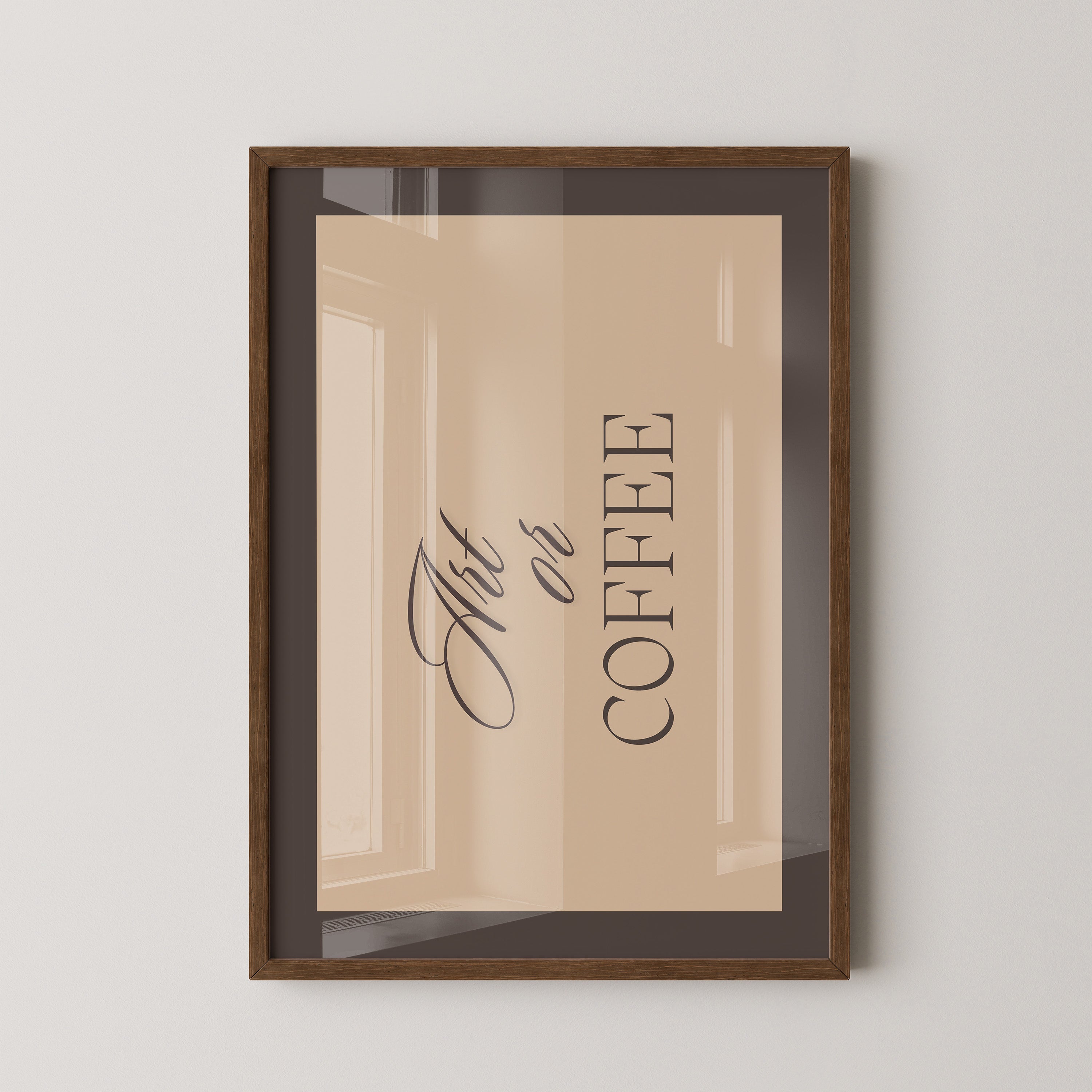 Kaffee Schrift diagonale Typografie