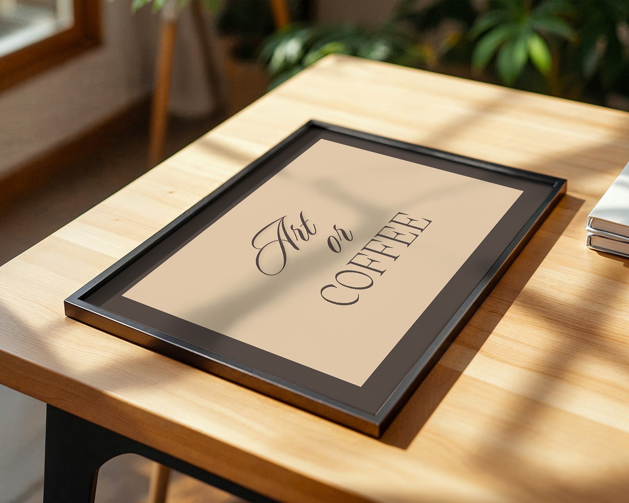Kaffee Schrift diagonale Typografie