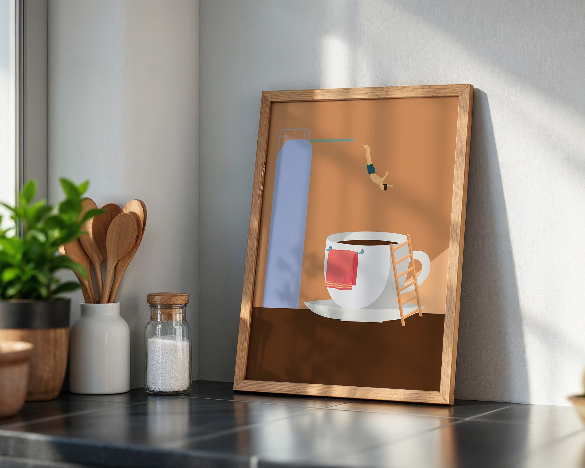 Kaffee Sprungbrett Illusion