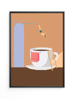 Kaffee Sprungbrett Illusion