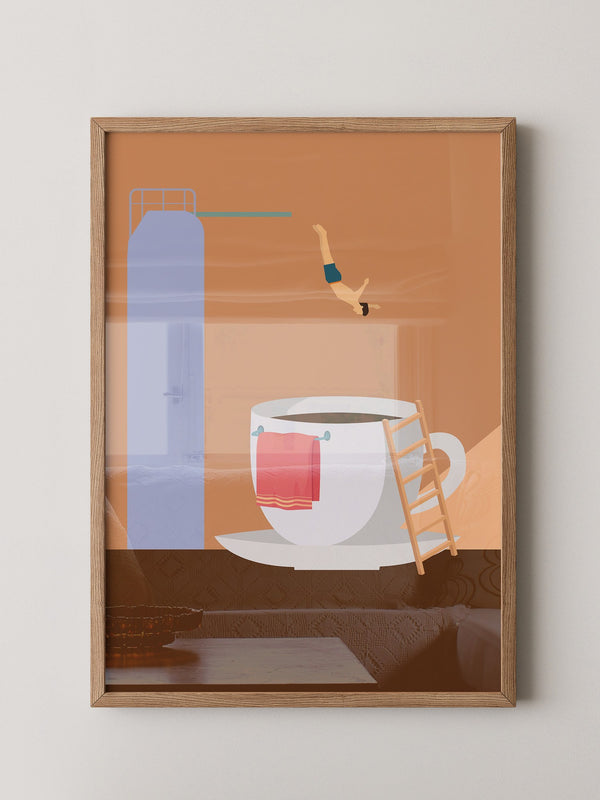 Kaffee Sprungbrett Illusion