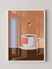 Kaffee Sprungbrett Illusion