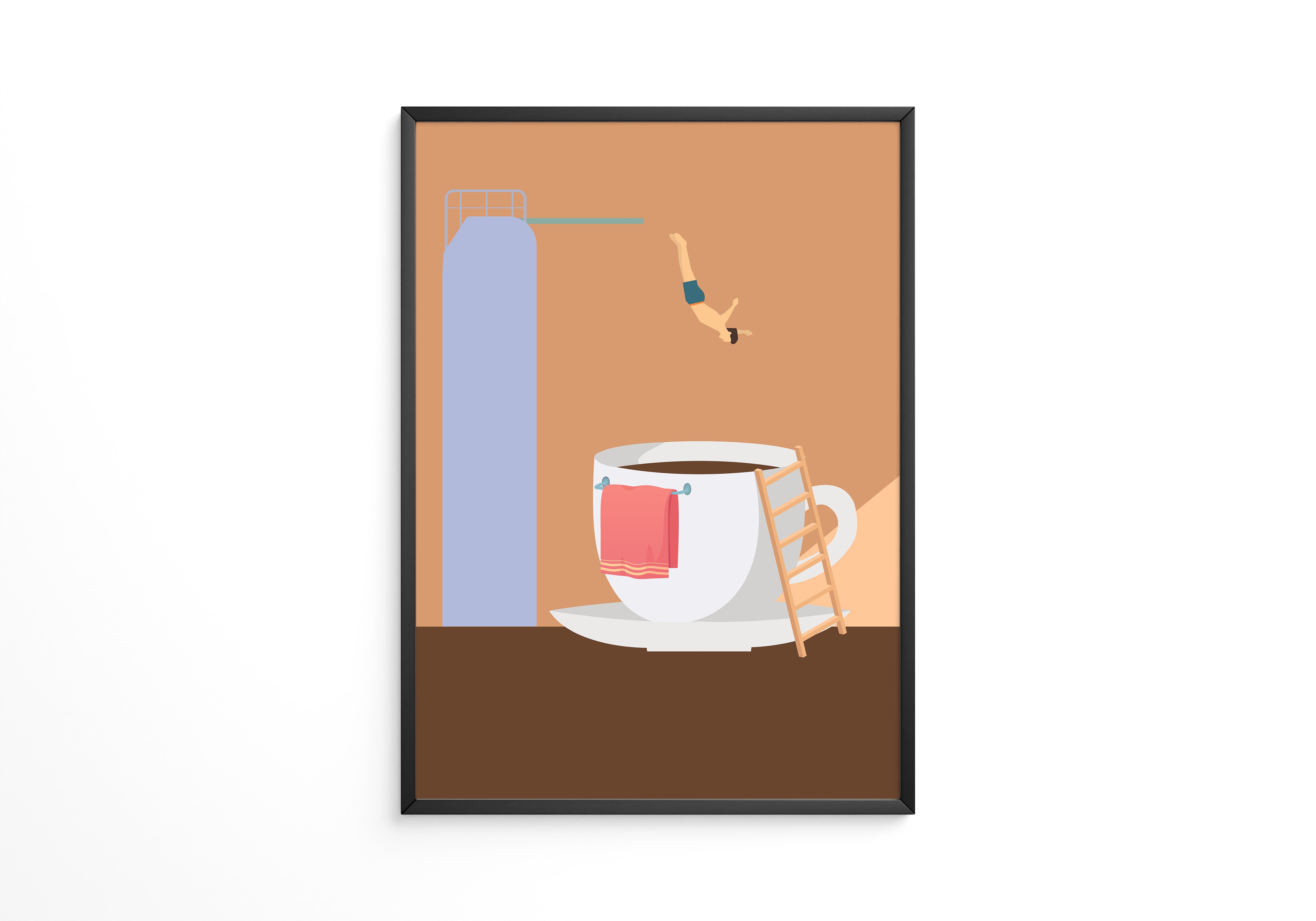 Kaffee Sprungbrett Illusion