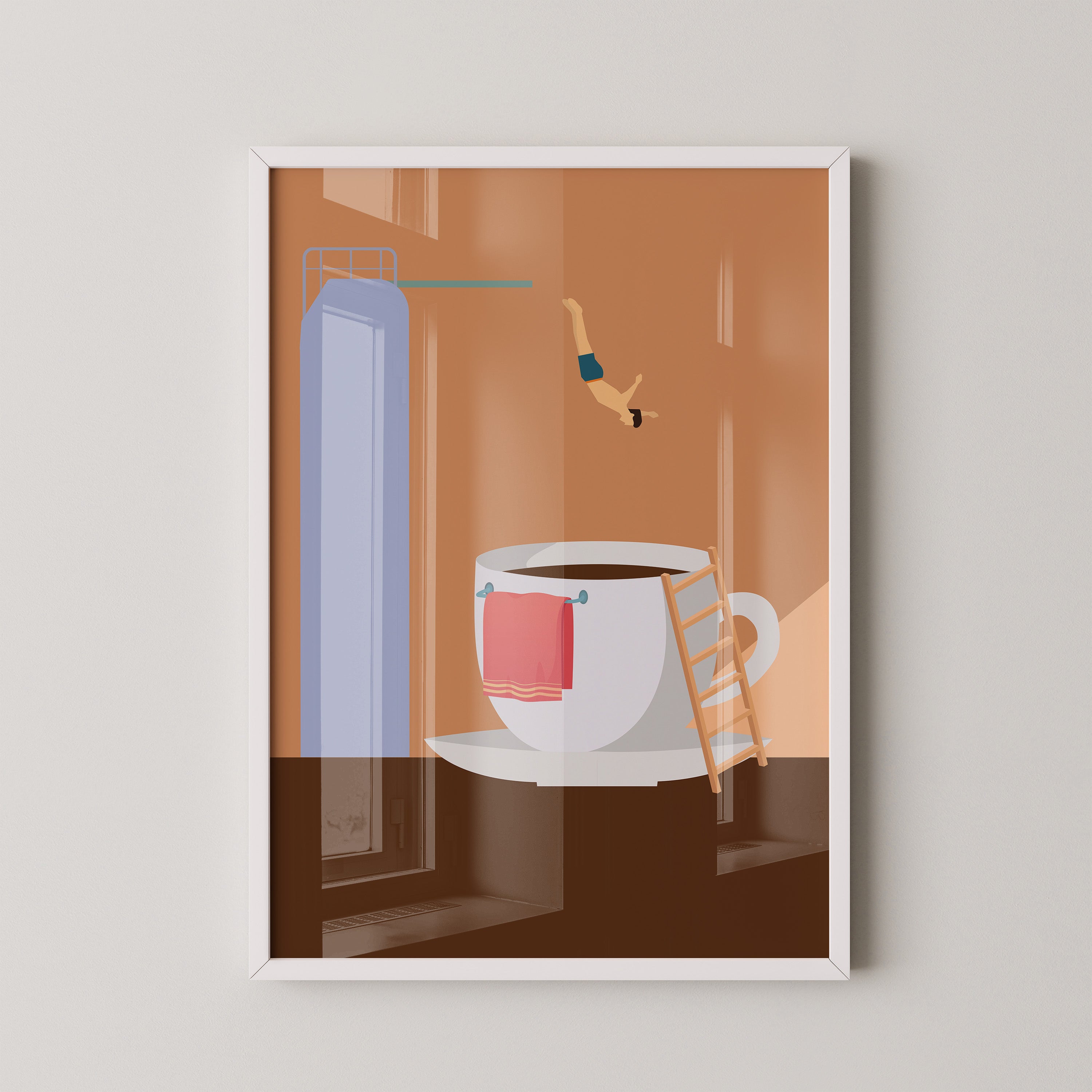 Kaffee Sprungbrett Illusion