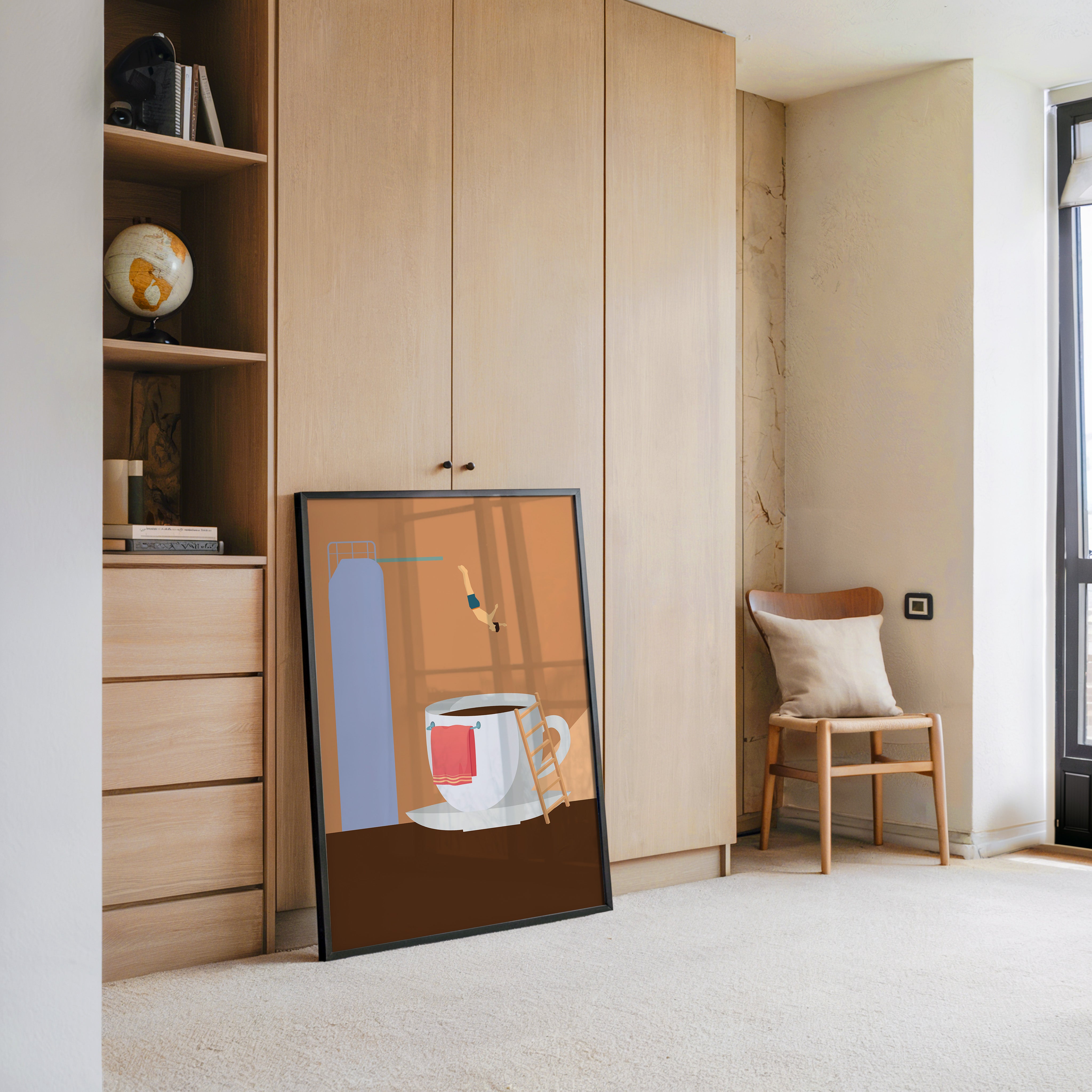 Kaffee Sprungbrett Illusion