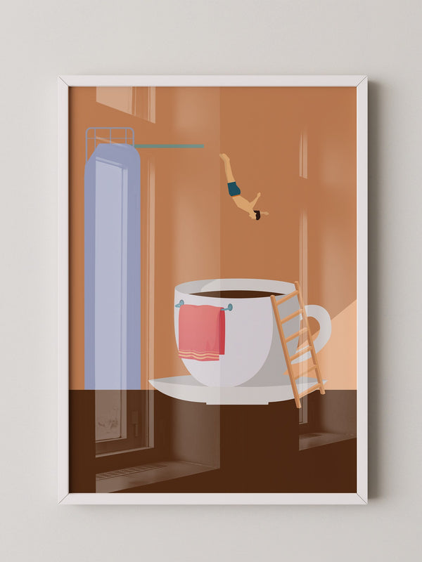 Kaffee Sprungbrett Illusion