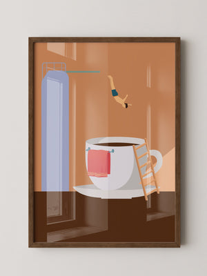 Kaffee Sprungbrett Illusion
