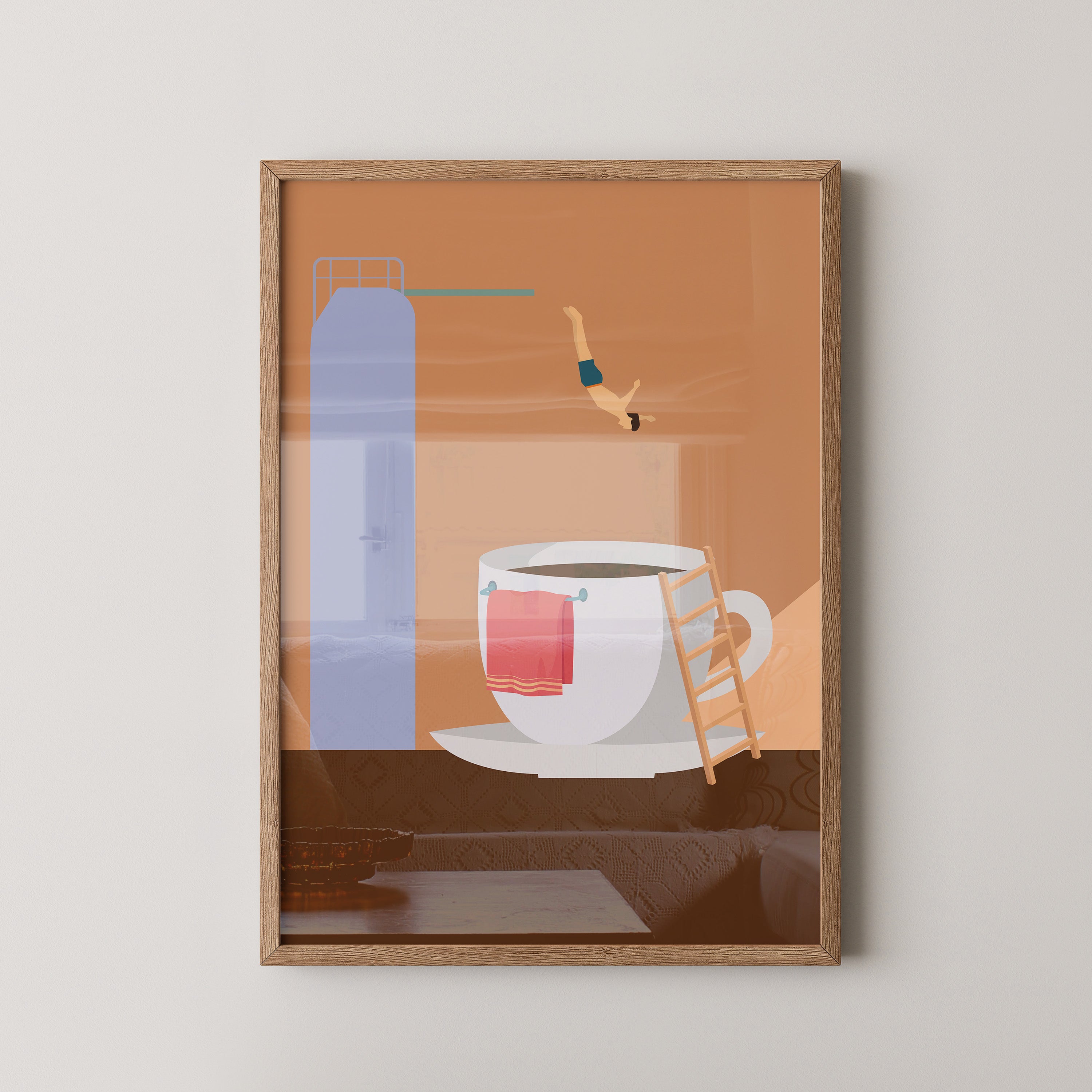 Kaffee Sprungbrett Illusion