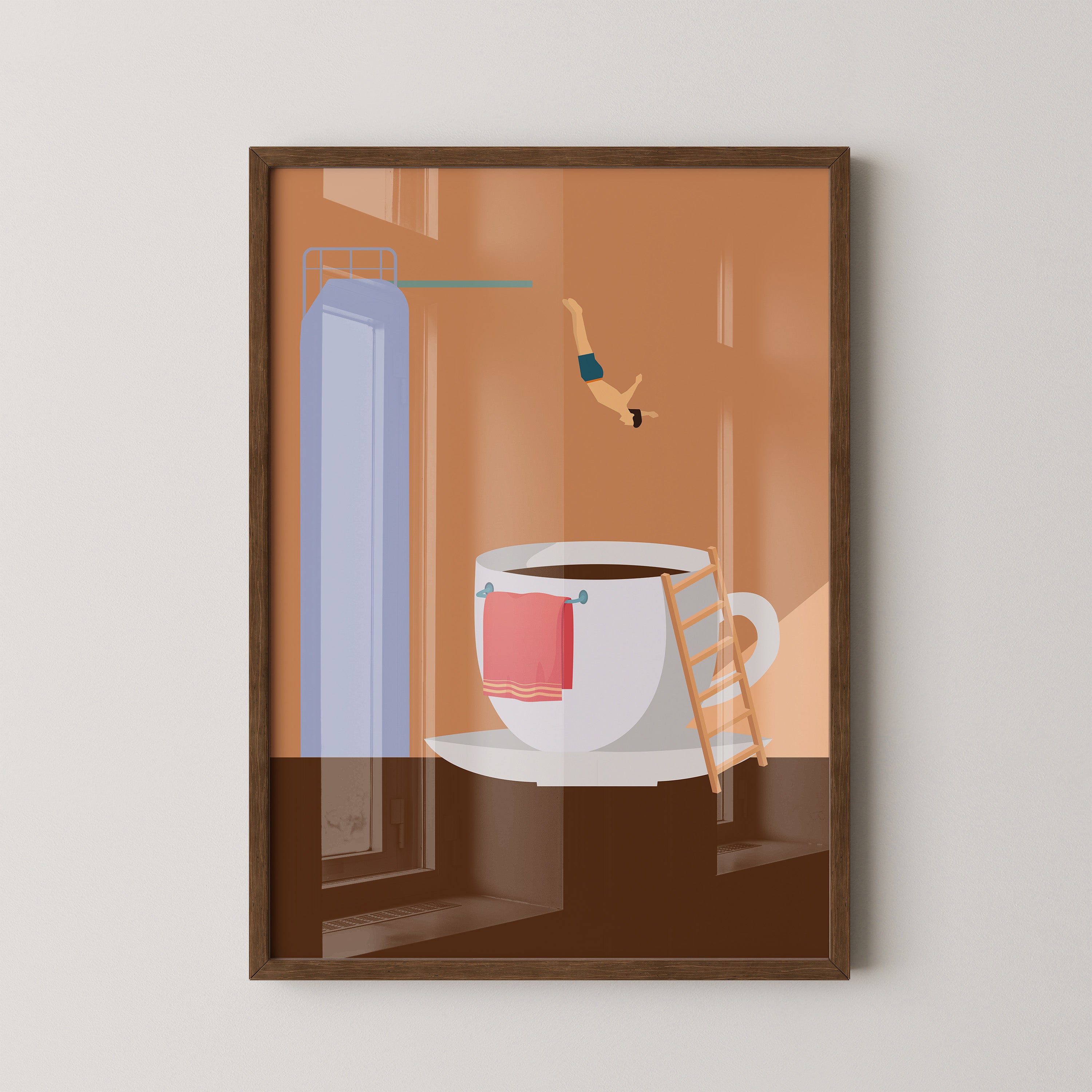 Kaffee Sprungbrett Illusion