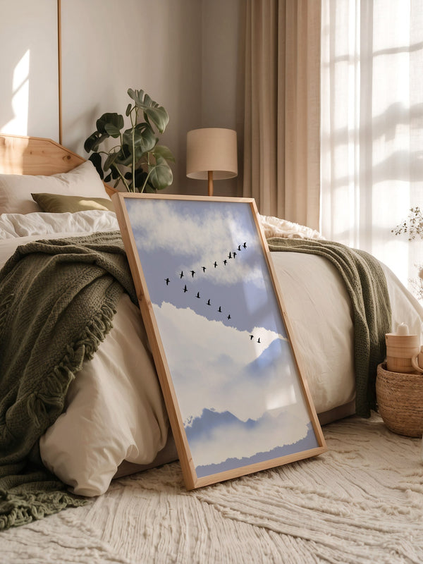 Vögel Formation Himmel Silhouette