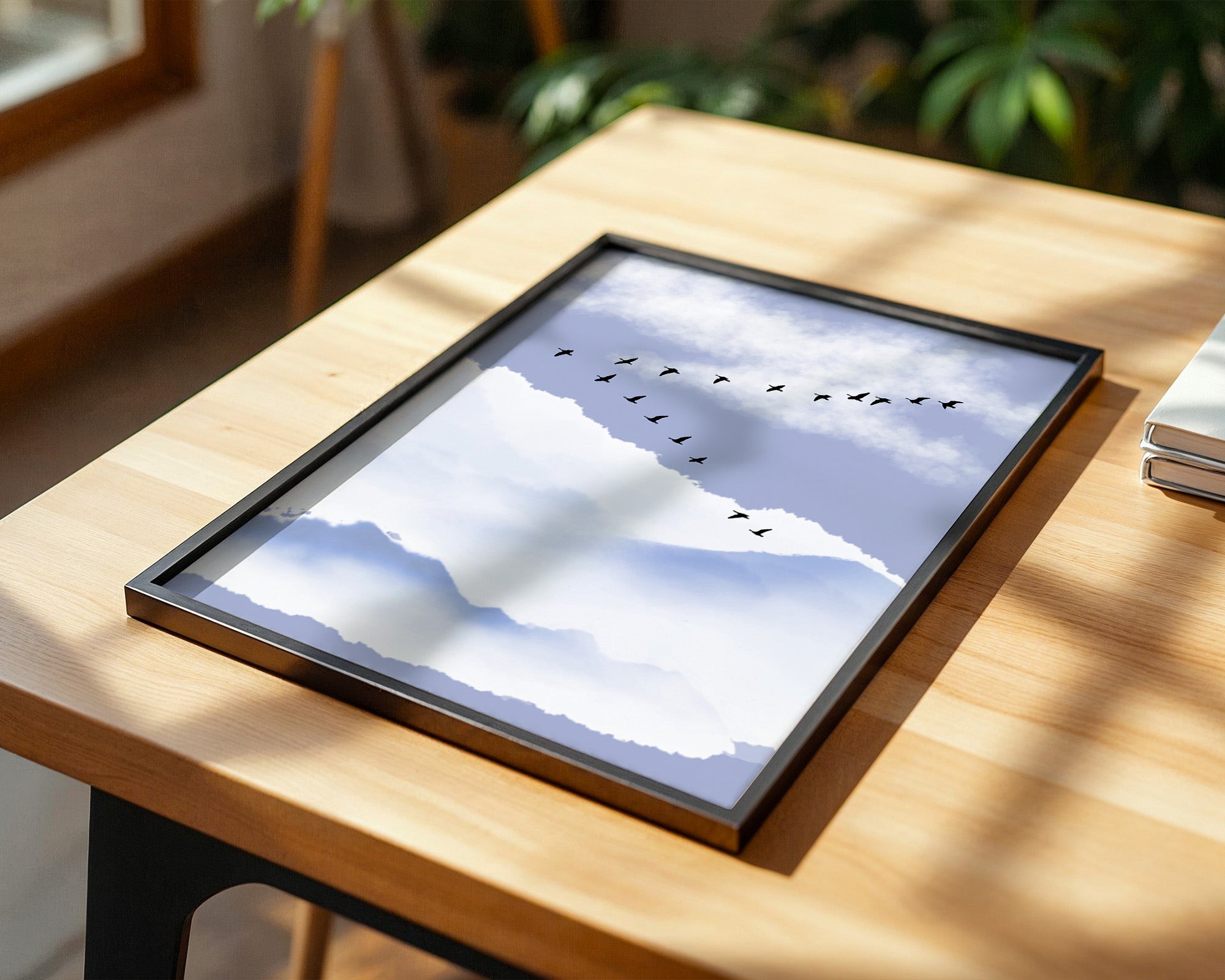 Vögel Formation Himmel Silhouette