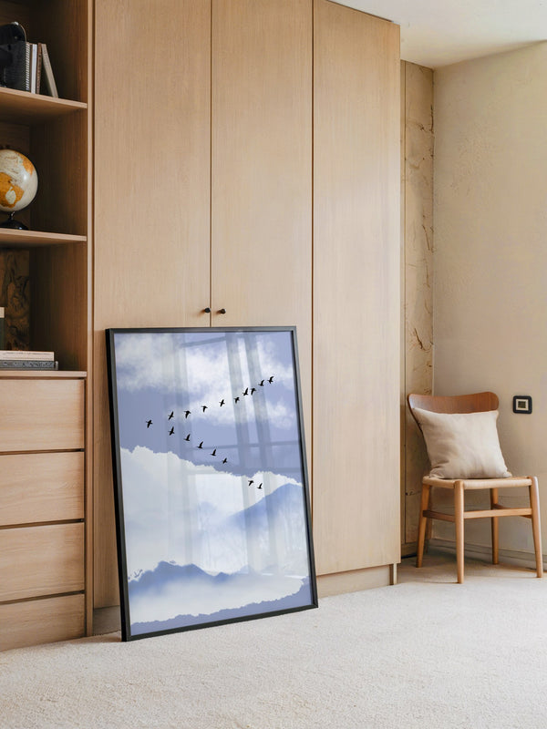 Vögel Formation Himmel Silhouette