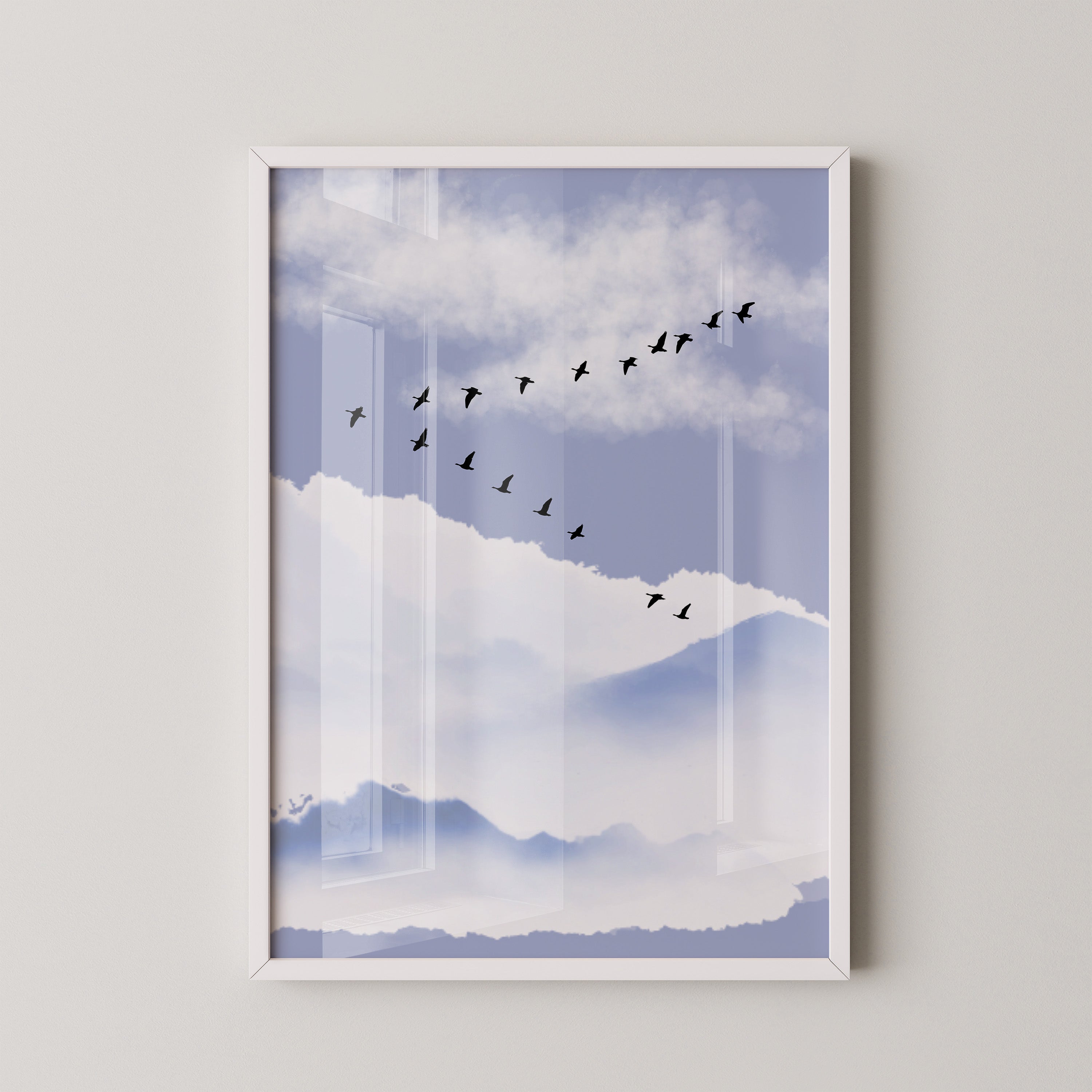 Vögel Formation Himmel Silhouette