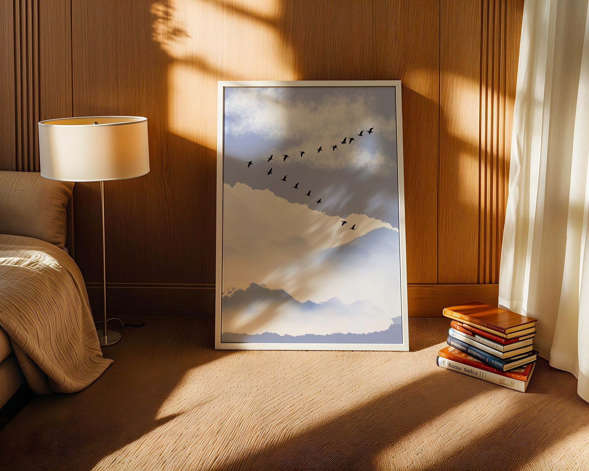 Vögel Formation Himmel Silhouette