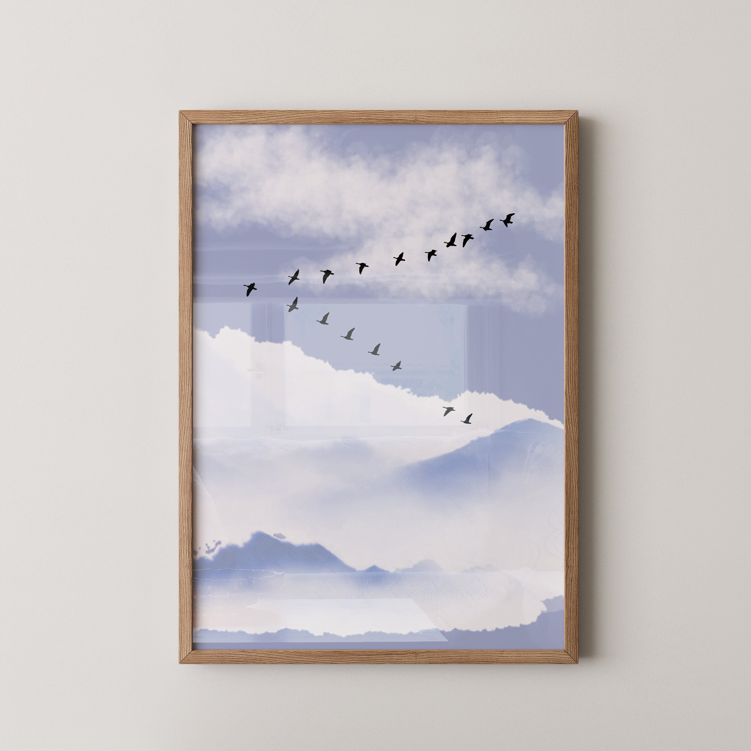 Vögel Formation Himmel Silhouette