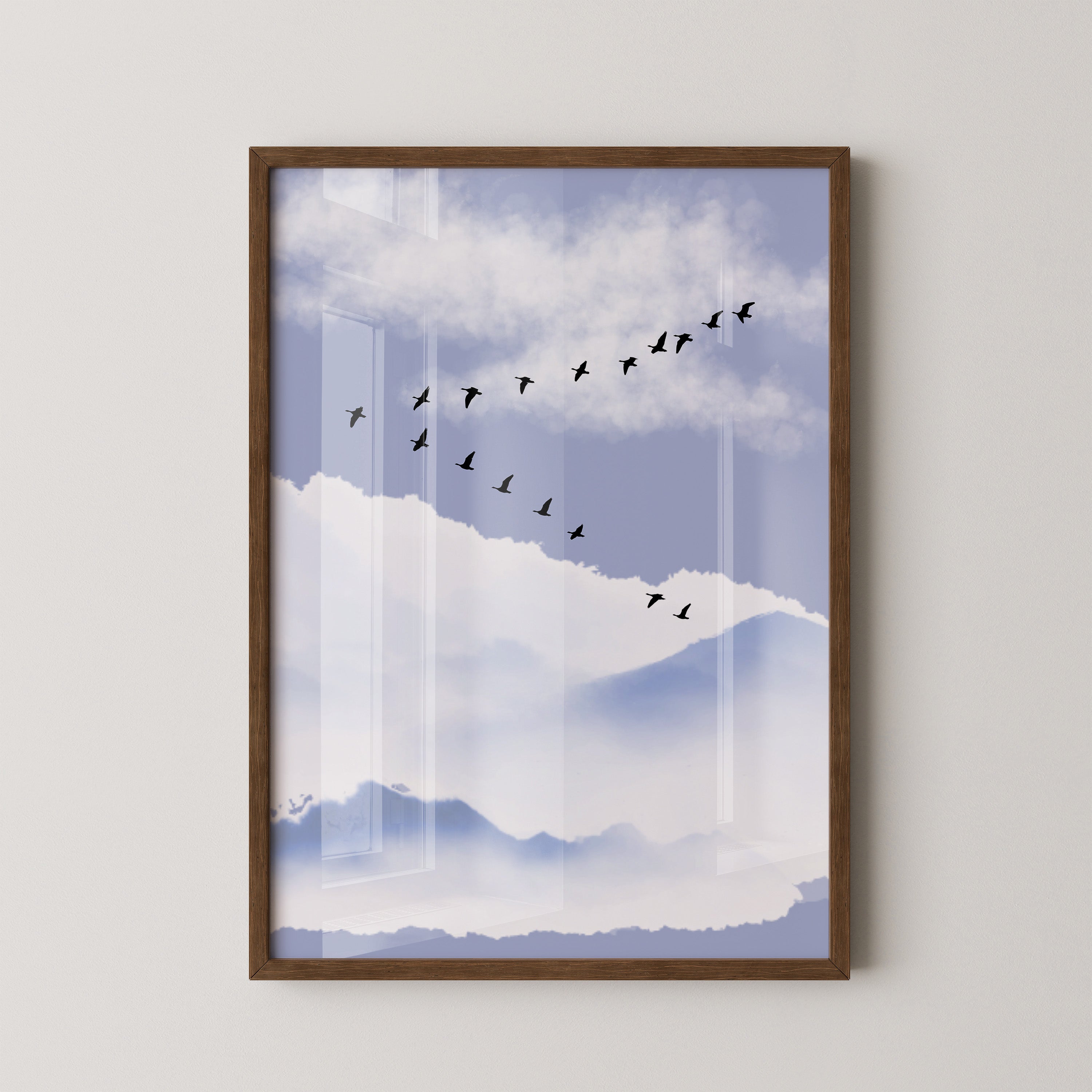 Vögel Formation Himmel Silhouette