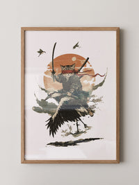 Katze Ninja Kranich Abenteuer