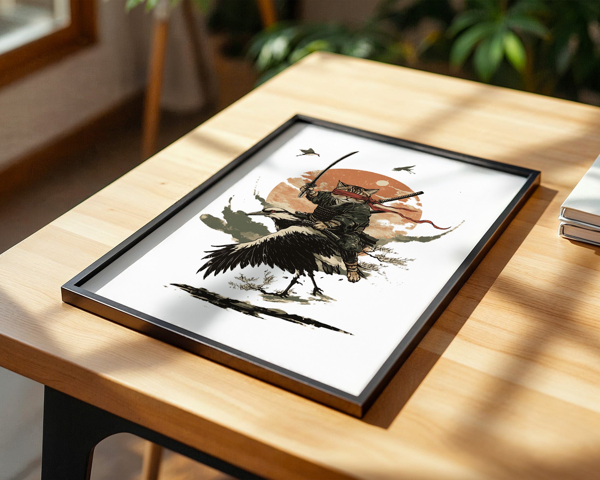 Katze Ninja Kranich Abenteuer