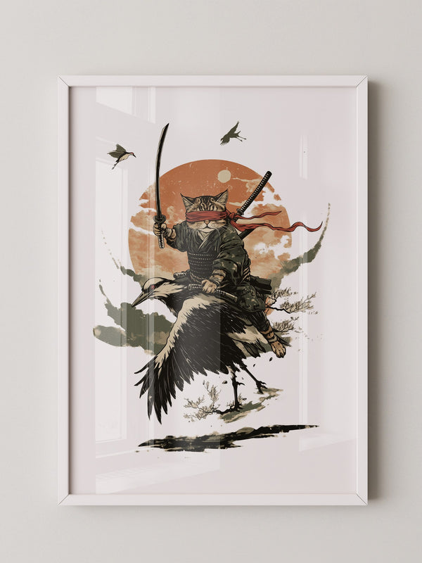Katze Ninja Kranich Abenteuer