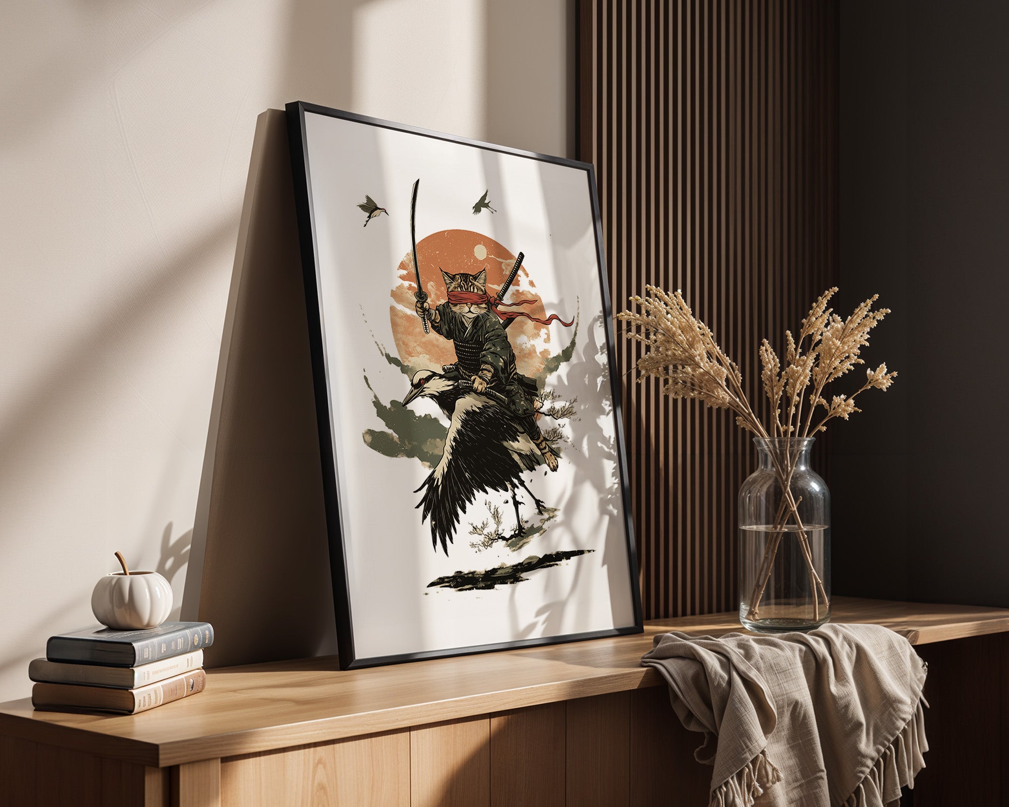 Katze Ninja Kranich Abenteuer