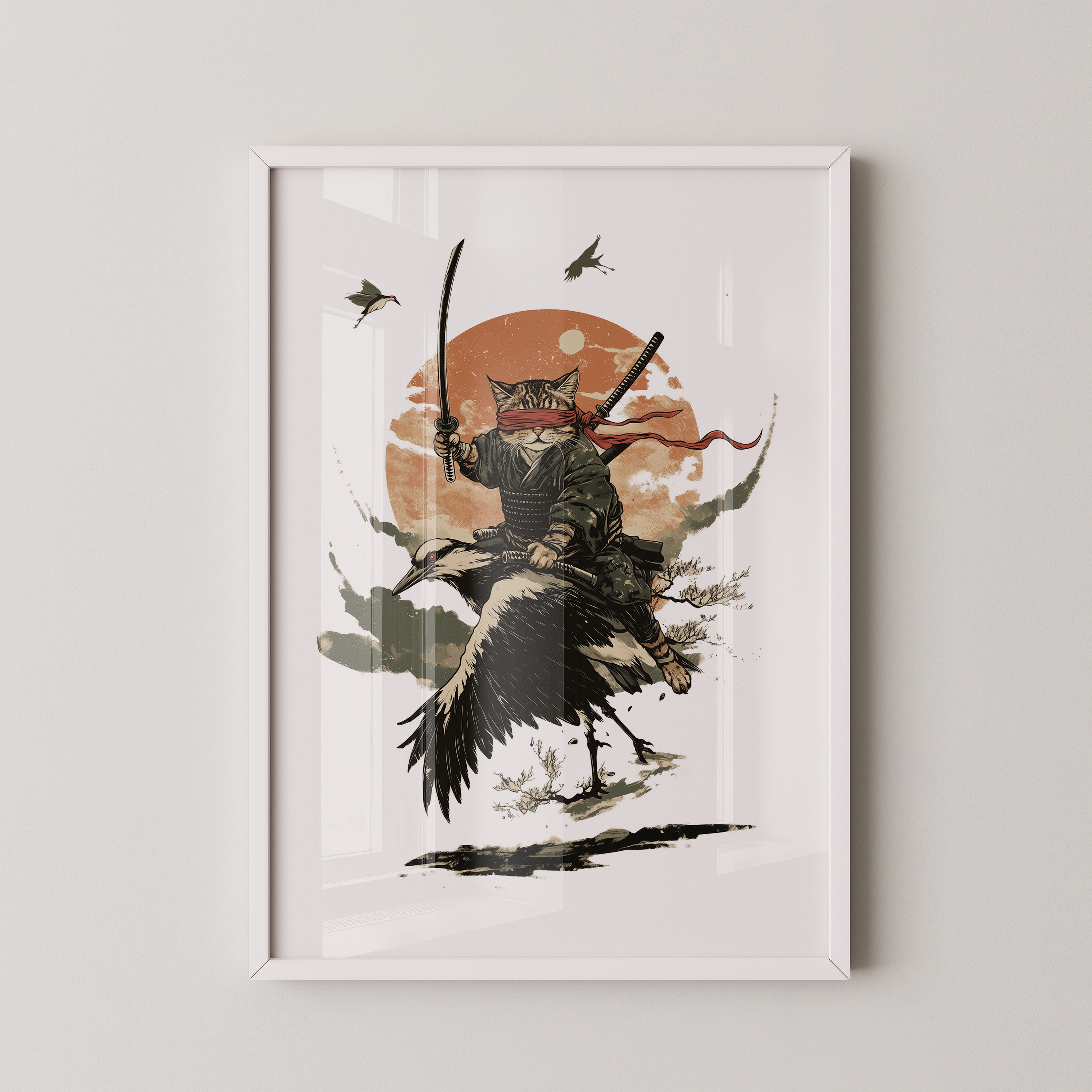 Katze Ninja Kranich Abenteuer